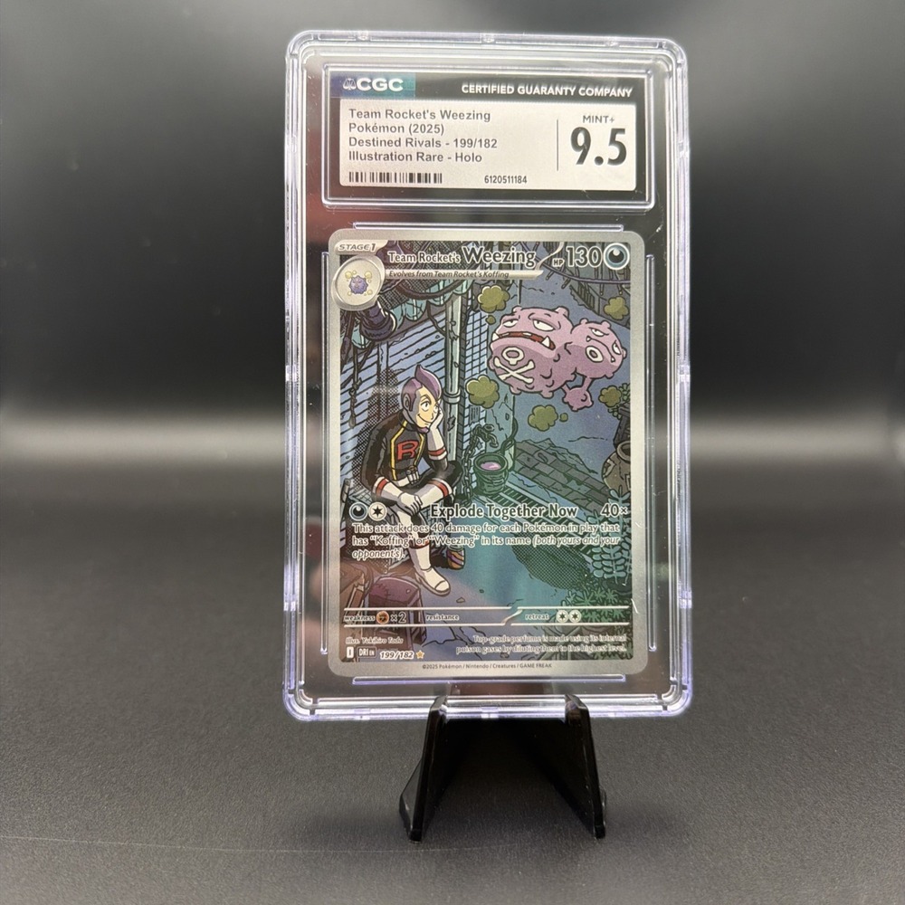 Pokemon Destined Rivals Team Rocket's Weezing - 199/182 Graded CGC MINT 9.5